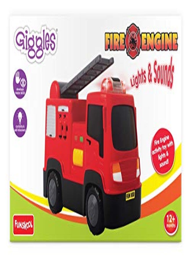 جيجلز سيارة إطفاء Funskool Giggles Giggles، متعددة الألوان مع أضواء وأصوات، تُنمّي المهارات الحركية، مناسبة للأطفال من عمر 12 شهرًا فما فوق، ألعاب للأطفال الرضع ومرحلة ما قبل المدرسة - Image 2